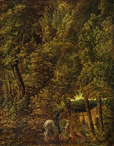 Campagna di legno con San Giorgio che combatte il drago